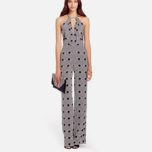Diane Von Furstenberg 'Ireland' Jumpsuit - Black & White, Size 0 - Picture 1 of 8